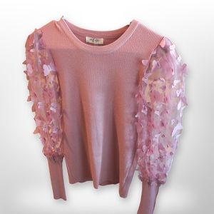 Purple Blouse with Butterflies